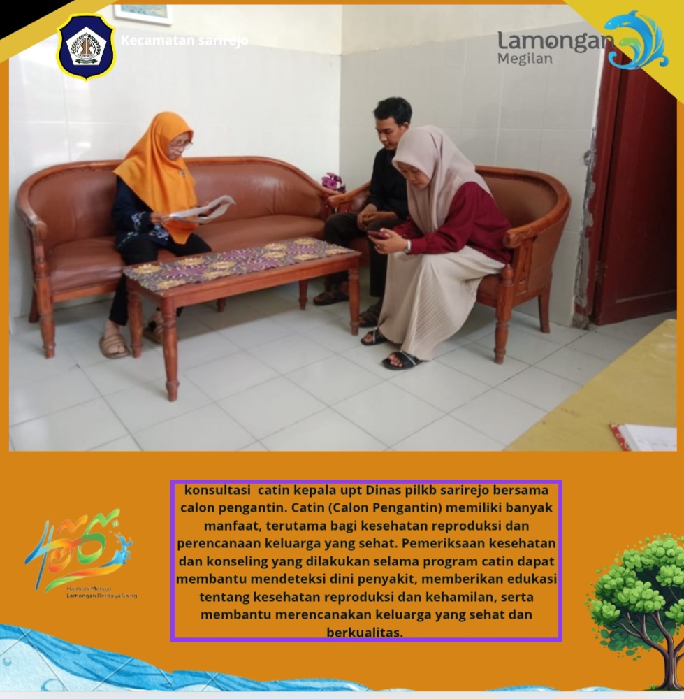Konsultasi Catin bersama UPT Dinas Pil KB kecamatan sarirejo
