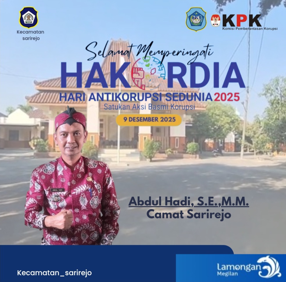 Foto: Selamat memperingati hari anti korupsi sedunia. Satukan aksi basmi korupsi.