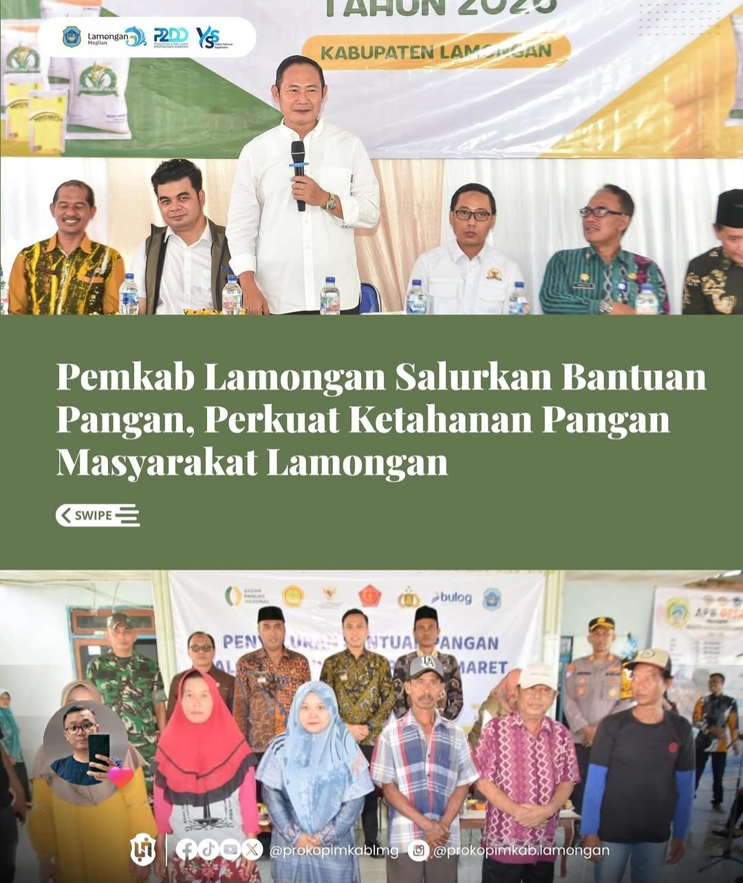 Foto: Pemkab Lamongan salurkan bantuan pangan, perkuat ketahanan pangan di Kabupaten Lamongan