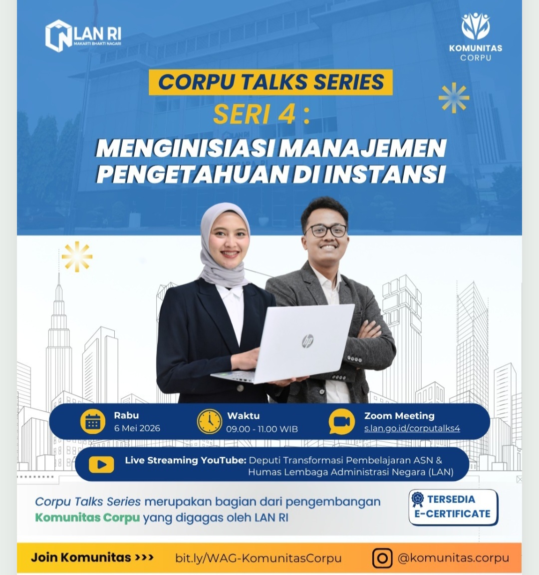 Foto: Corpu Talks Series Seri 4 : Menginisiasi Manajemen Pengetahuan di Instansi
