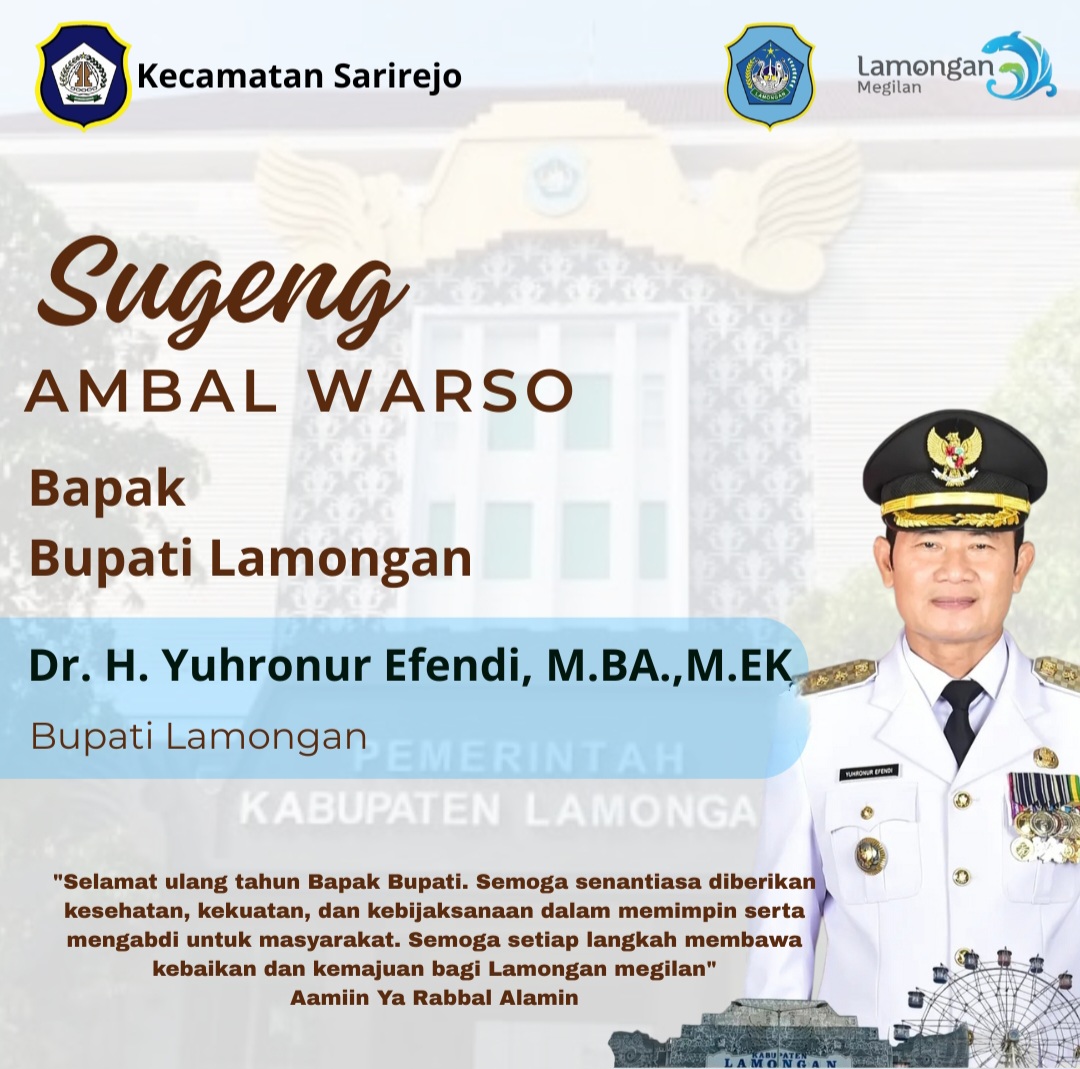 Foto: Sugeng ambal warso bapak Bupati Lamongan