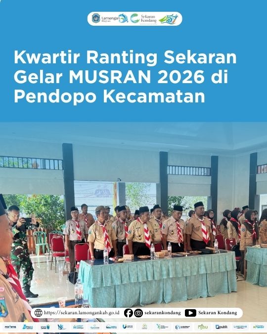 Foto: Kwartir Ranting Sekaran Gelar MUSRAN 2026 di Pendopo Kecamatan