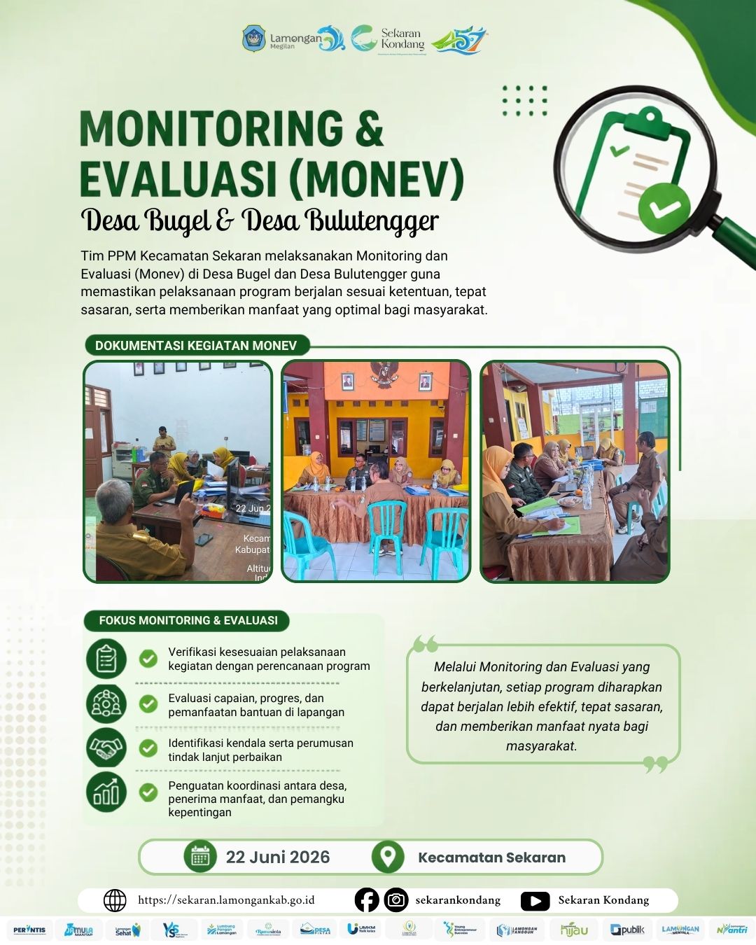 Foto: MONITORING DAN EVALUASI (MONEV) DI DESA BUGEL DAN DESA BULUTENGGER JUNI 2026