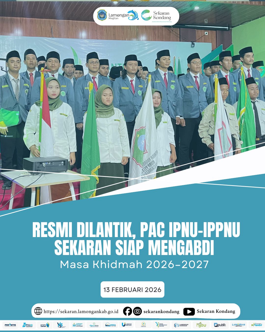 RESMI DILANTIK, PAC IPNU-IPPNU SEKARAN SIAP MENGABDI MASA KHIDMAH 2026-2027