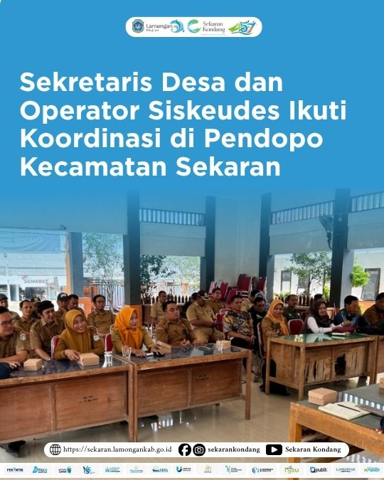 Foto: Sekretaris Desa dan Operator Siskeudes Ikuti Koordinasi di Pendopo Kecamatan Sekaran