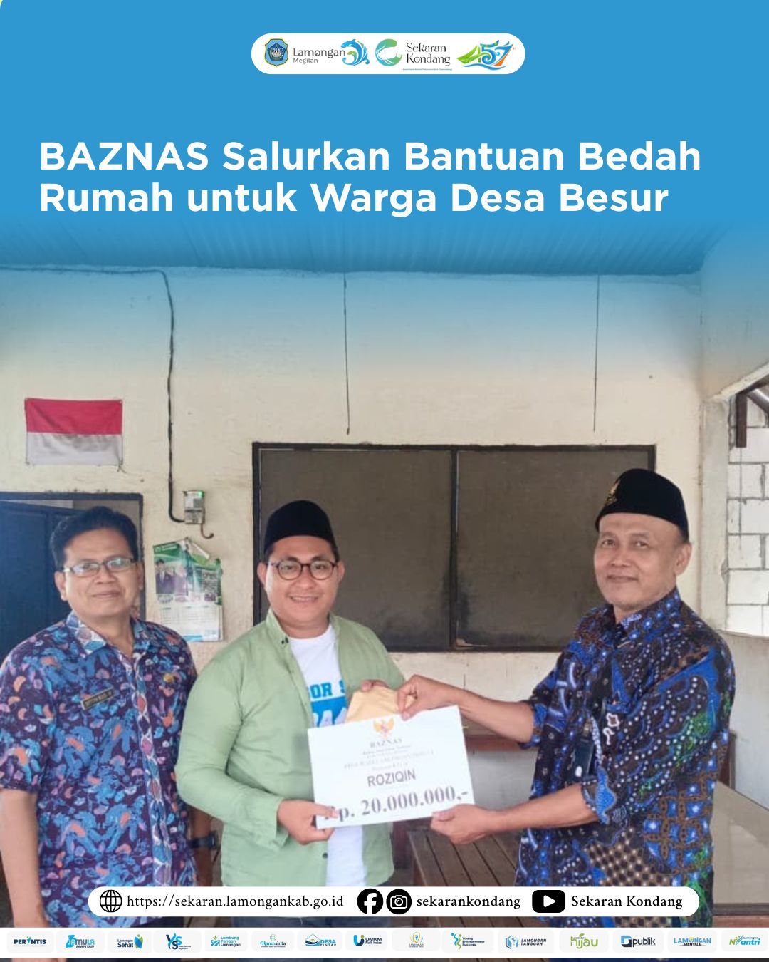 Foto: BAZNAS Salurkan Bantuan Bedah Rumah untuk Warga Desa Besur