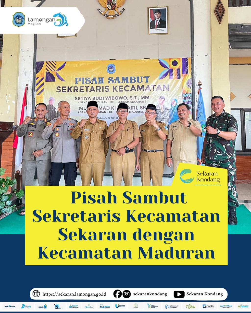 Foto: PISAH SAMBUT SEKRETARIS KECAMATAN SEKARAN