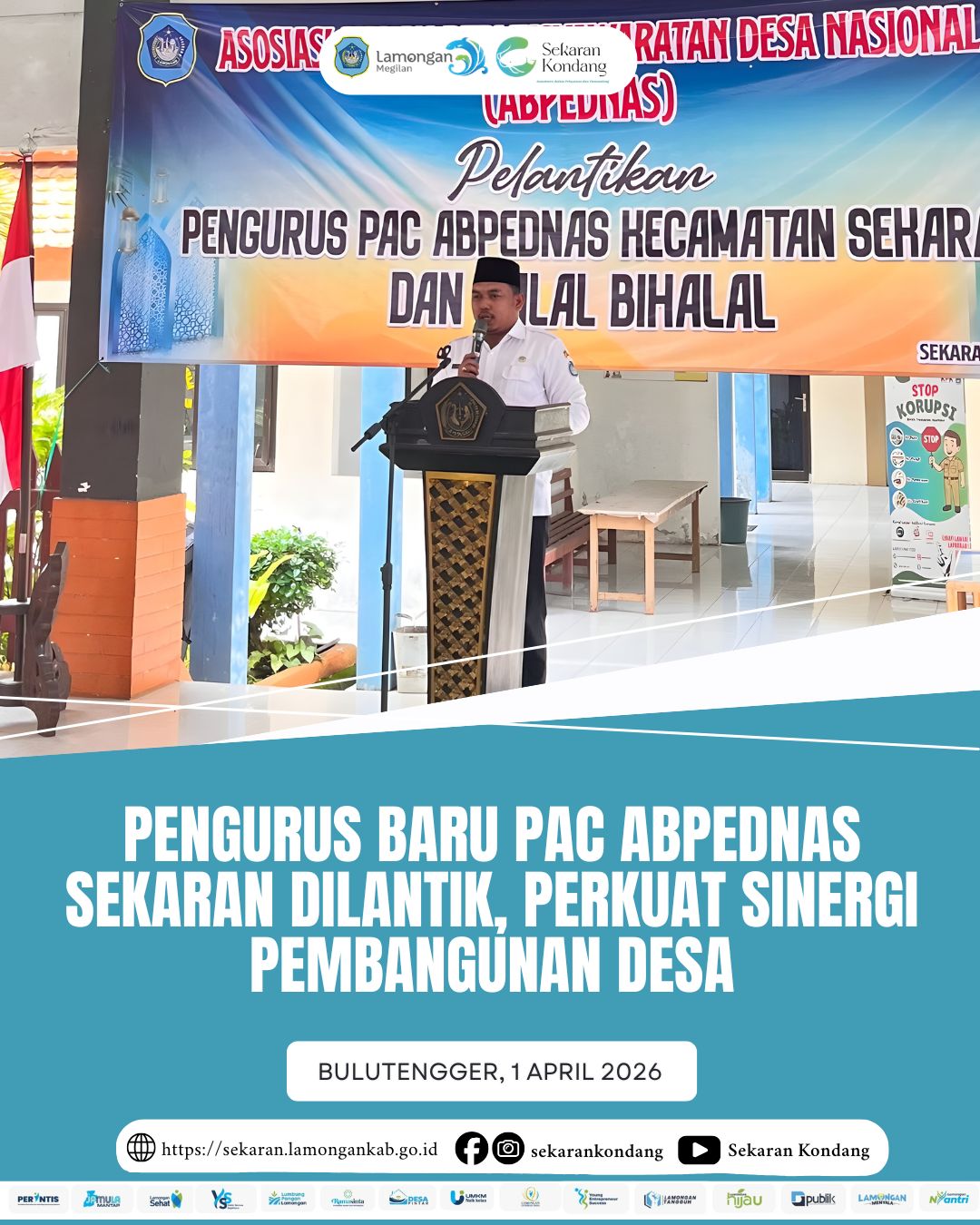 Foto: PENGURUS BARU PAC ABPEDNAS SEKARAN DILANTIK APRIL 2026