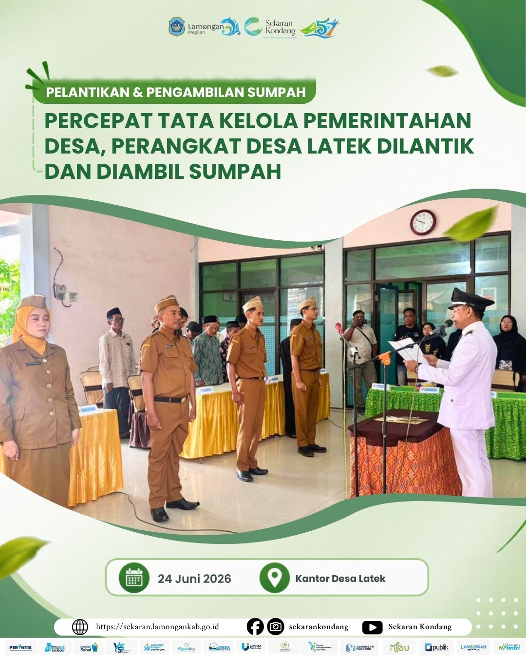 Foto: Pelantikan dan Pengambilan Sumpah Perangkat Desa Latek Tahun 2026