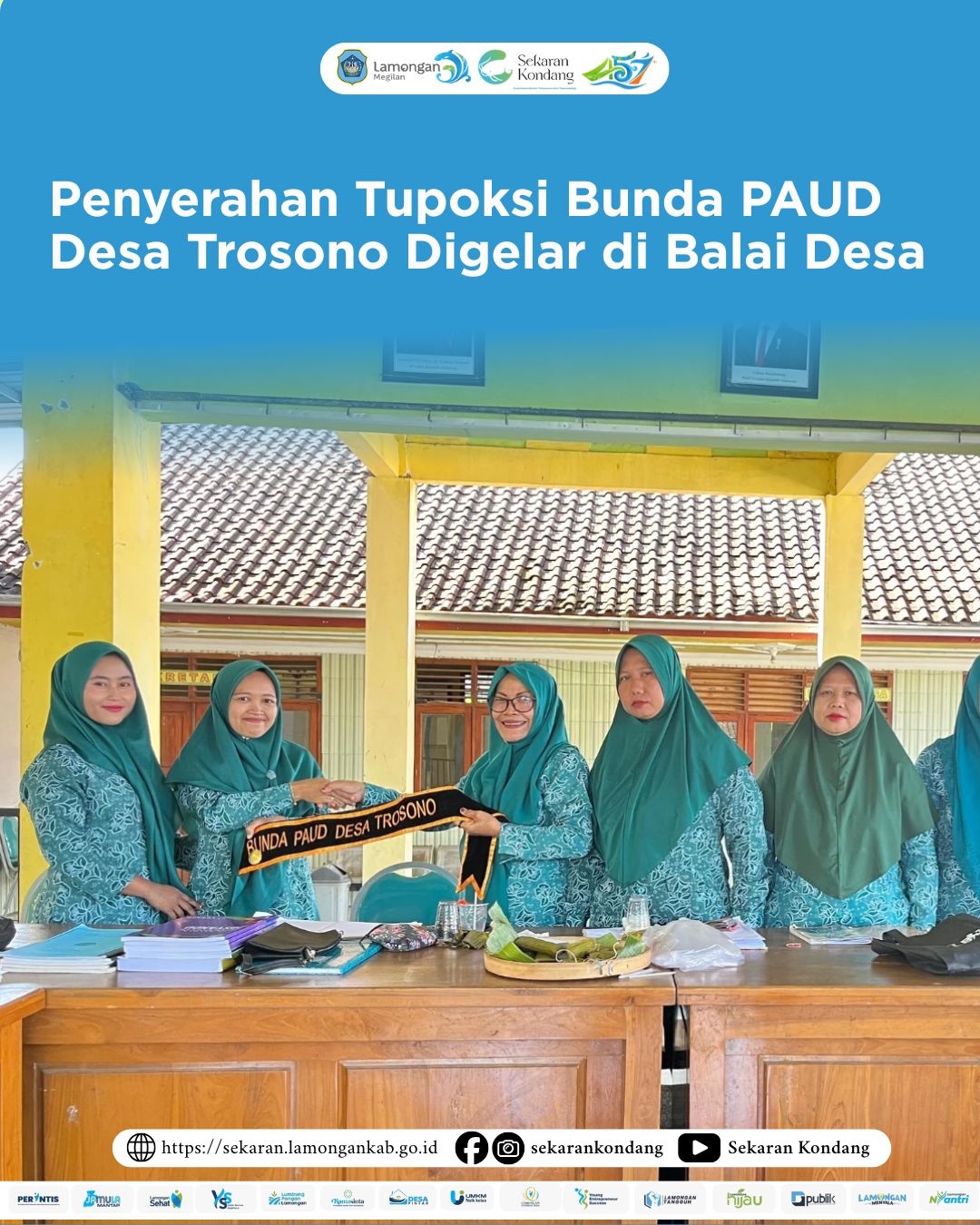 Foto: Penyerahan Tupoksi Bunda PAUD Desa Trosono Digelar di Balai Desa