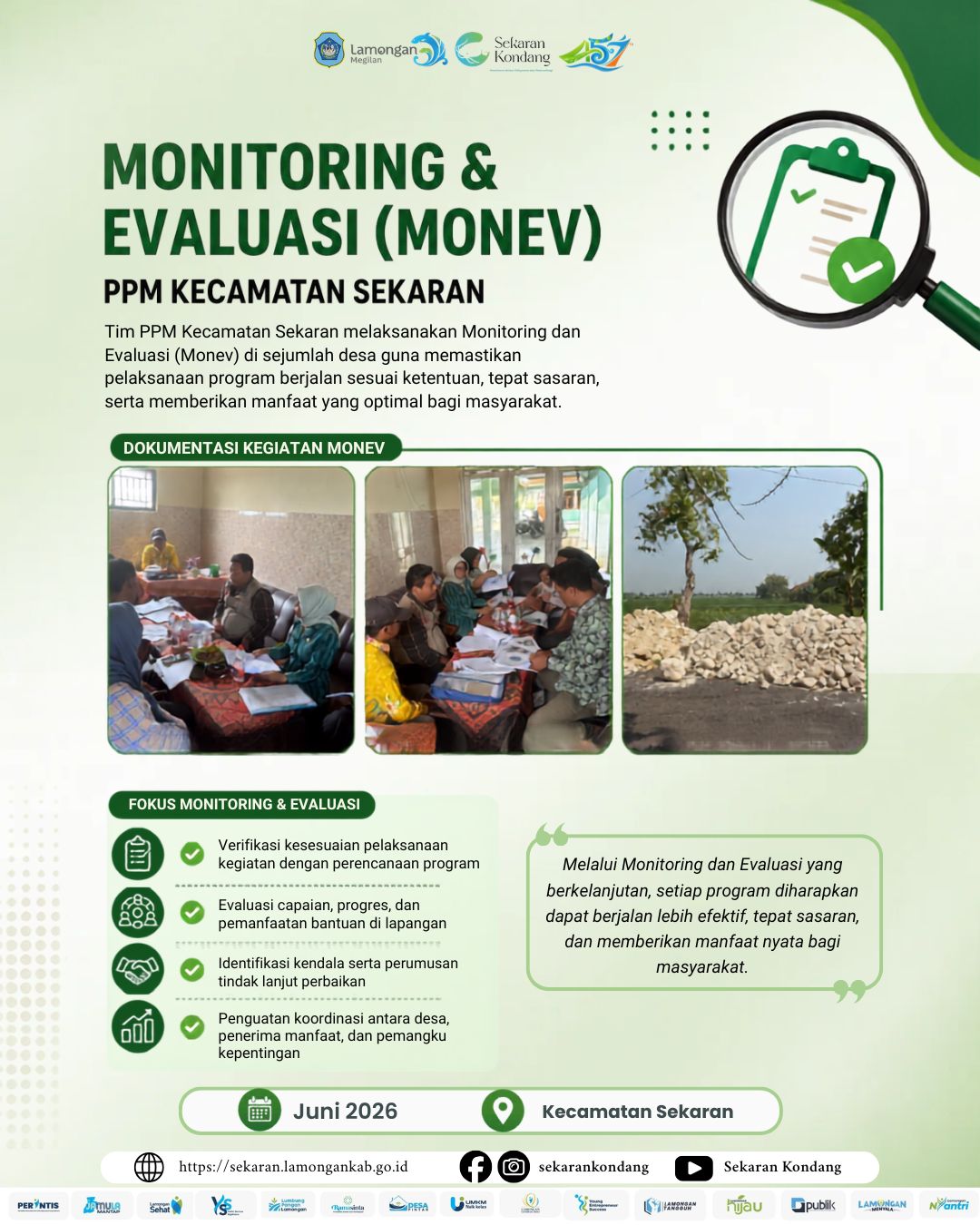 Foto: MONITORING DAN EVALUASI (MONEV) PPM KECAMATAN SEKARAN