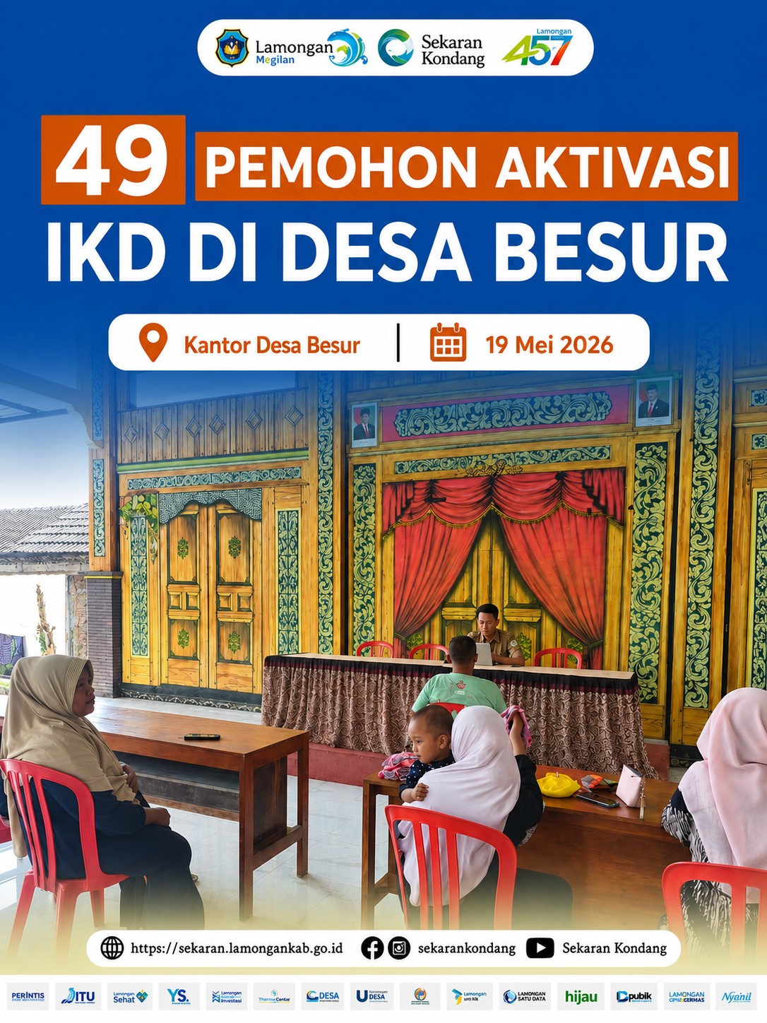 Foto: 49 PEMOHON AKTIVASI IDENTITAS KEPENDUDUKAN DIGITAL (IKD) DI KANTOR DESA BESUR