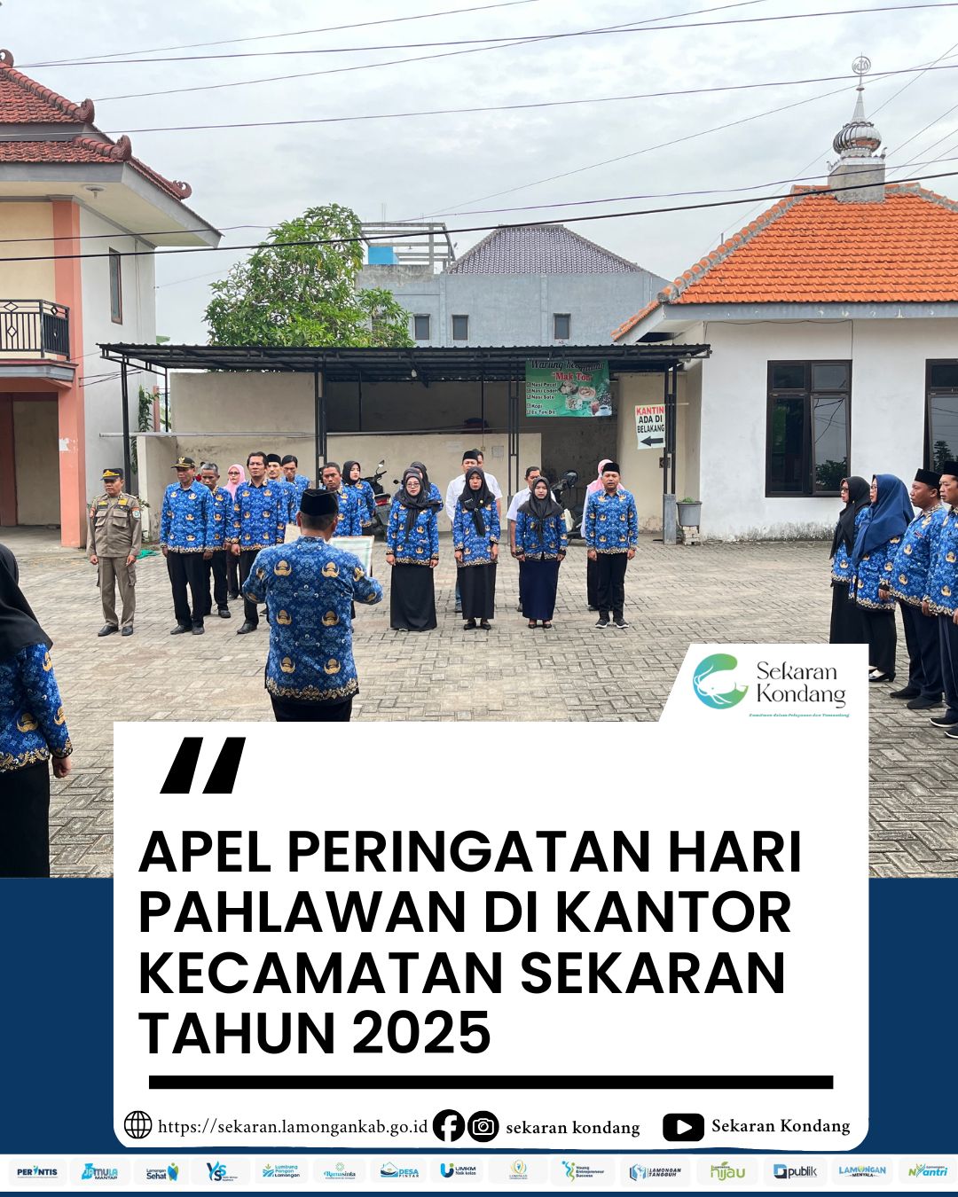 Foto: APEL PERINGATAN HARI PAHLAWAN DI KANTOR KECAMATAN SEKARAN TAHUN 2025