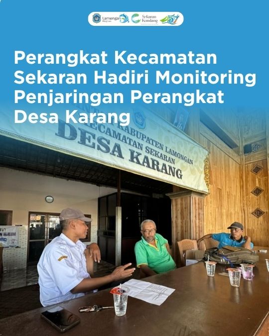 Foto: Perangkat Kecamatan Sekaran Hadiri Monitoring Penjaringan Perangkat Desa Karang