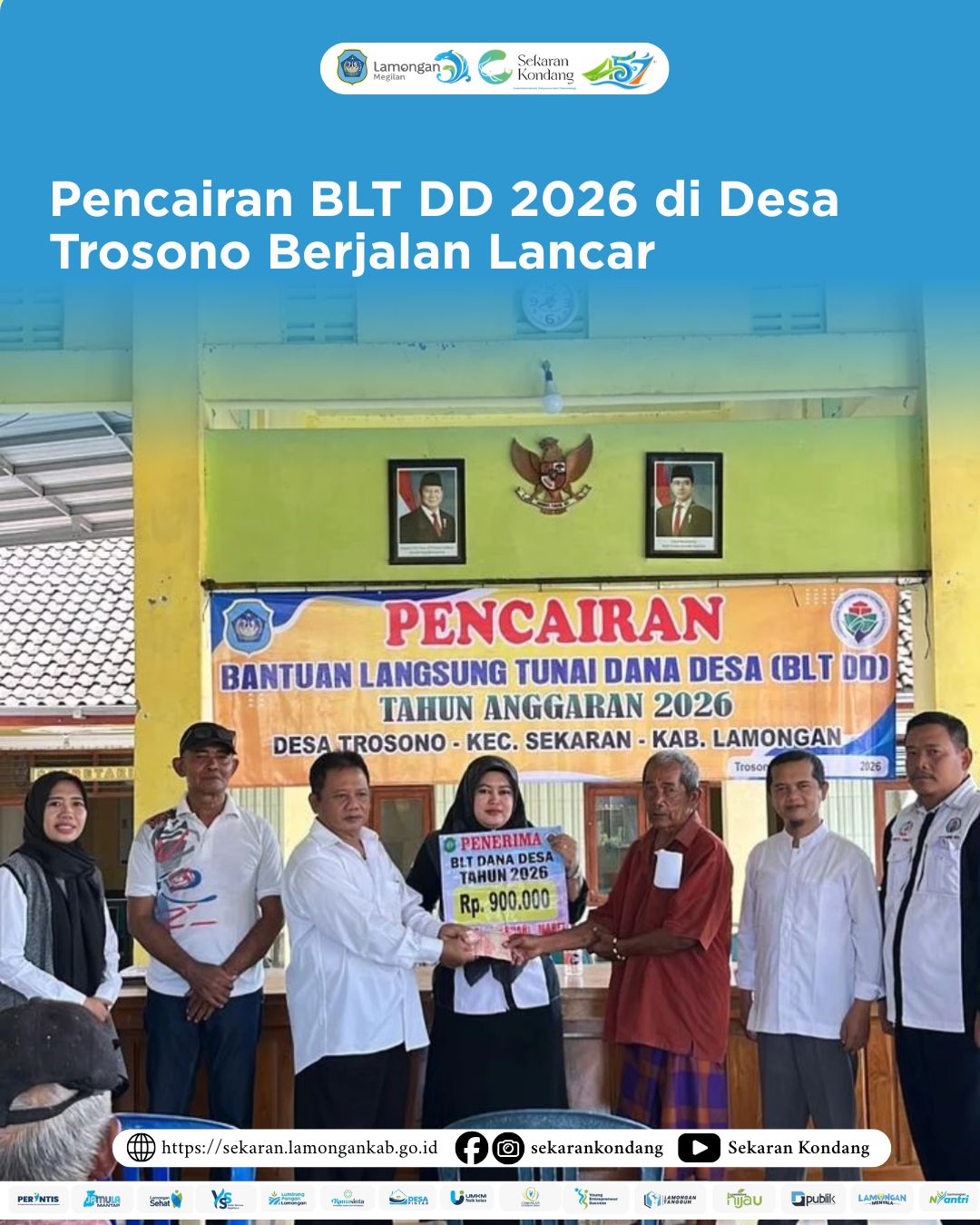 Foto: Pencairan BLT DD 2026 di Desa Trosono Berjalan Lancar