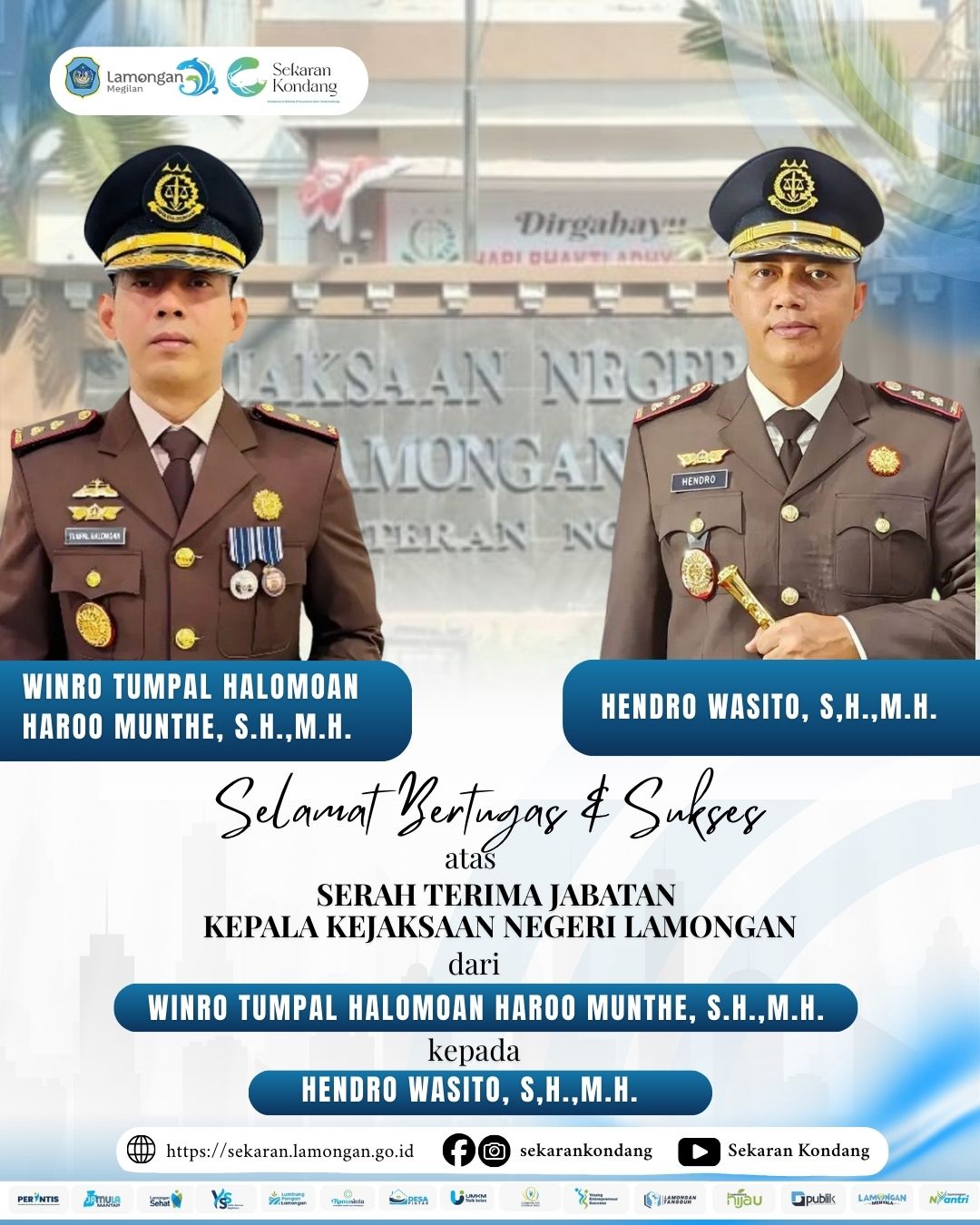 SELAMAT DAN SUKSES ATAS SERAH TERIMA JABATAN KEPALA KEJAKSAAN NEGERI LAMONGAN JANUARI 2026