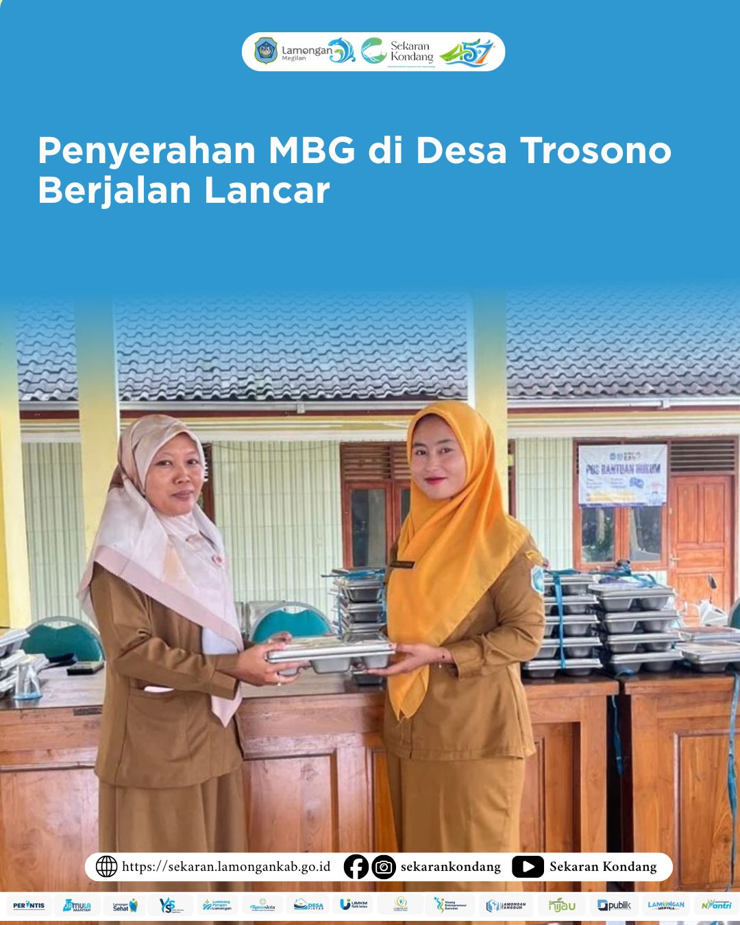 Foto: Penyerahan MBG di Desa Trosono Berjalan Lancar