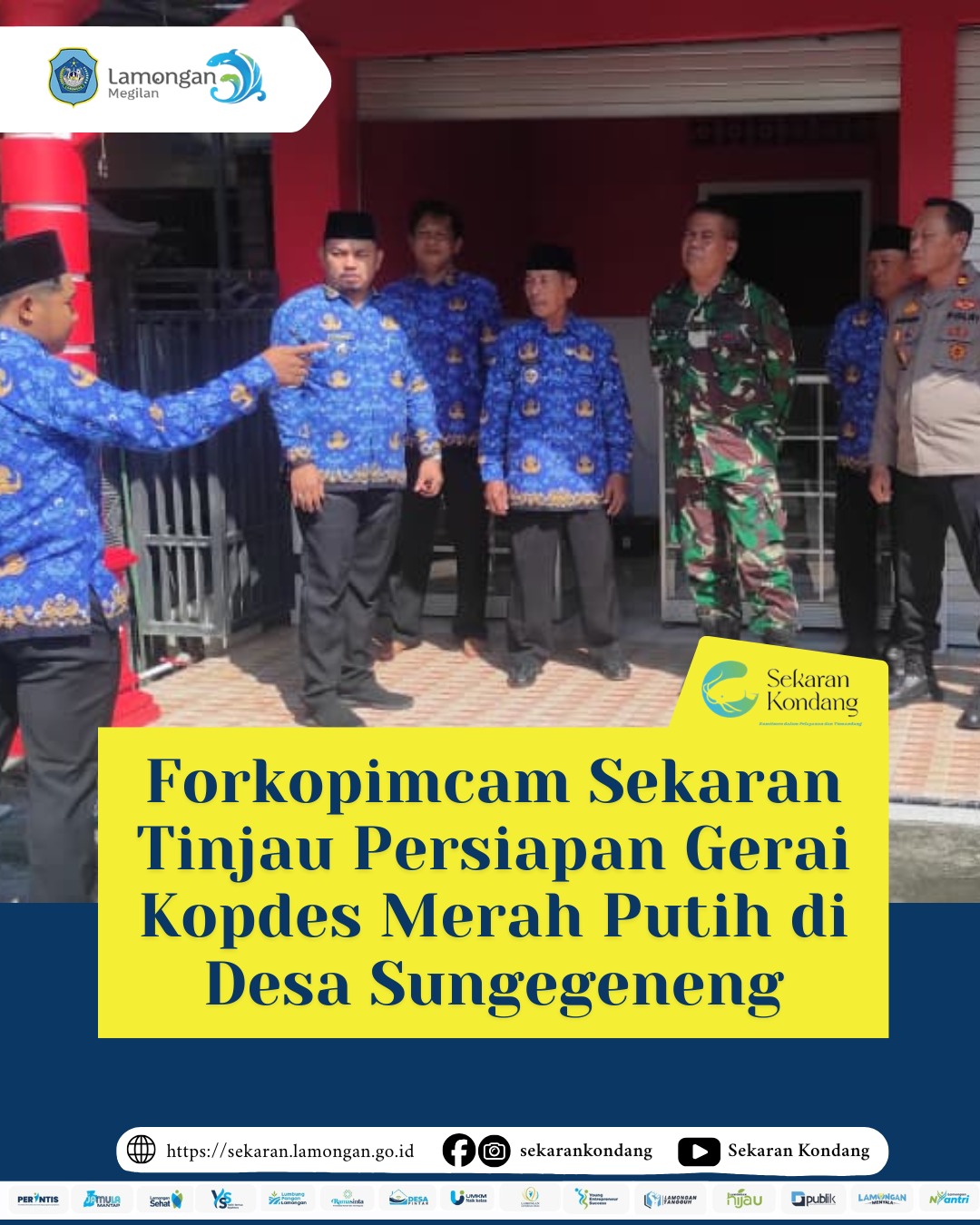 Foto: FORKOPIMCAM SEKARAN TINJAU PERSIAPAN GERAI KOPDES MERAH PUTIH DI SUNGEGENANG