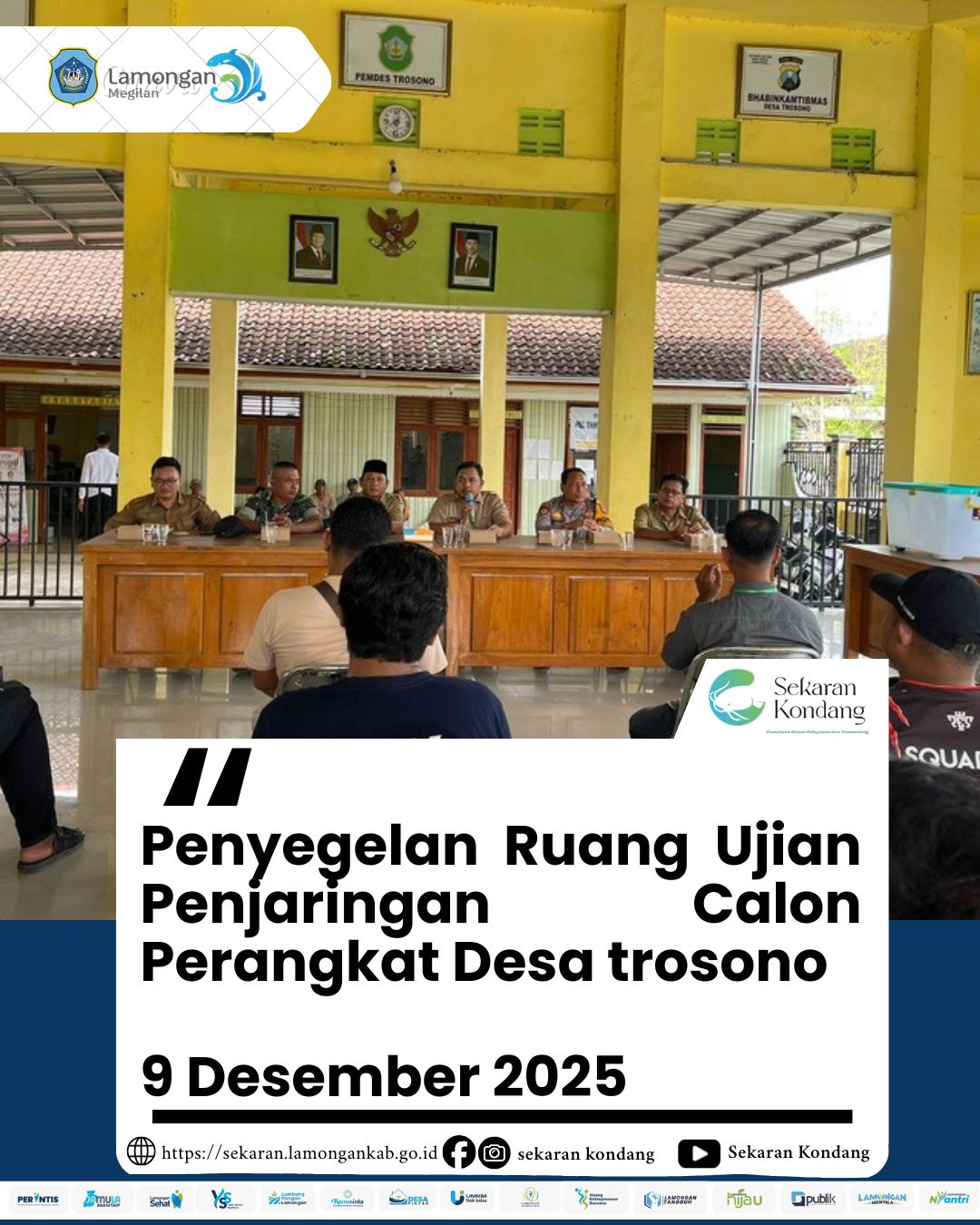 Foto: PENYEGELAN RUANG UJIAN PENJARINGAN CALON PERANGKAT DESA TROSONO TAHUN 2025