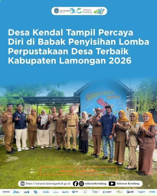 Foto: Desa Kendal Tampil Percaya Diri di Babak Penyisihan Lomba Perpustakaan Desa Terbaik Kabupaten Lamongan 2026