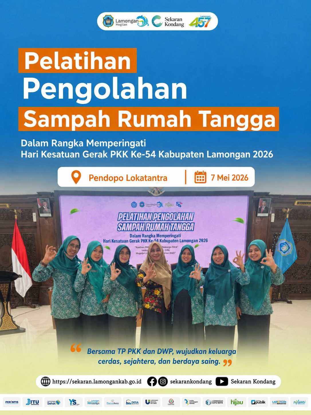Foto: PELATIHAN PENGOLAHAN SAMPAH RUMAH TANNGGA PKK KABUPATEN LAMONGAN MEI 2026