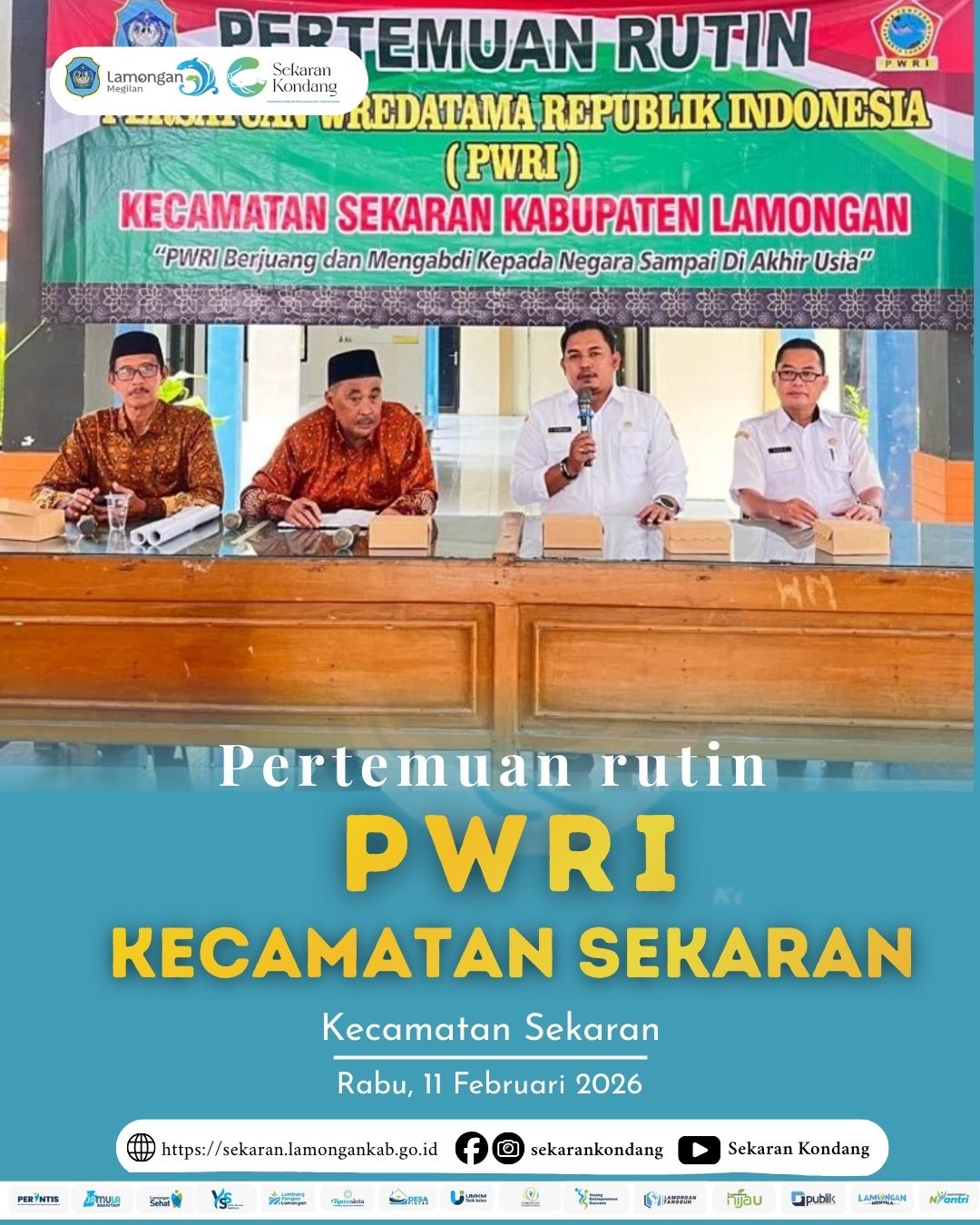 Foto: PERTEMUAN RUTIN PWRI KECAMATAN SEKARAN FEBRUARI 2026