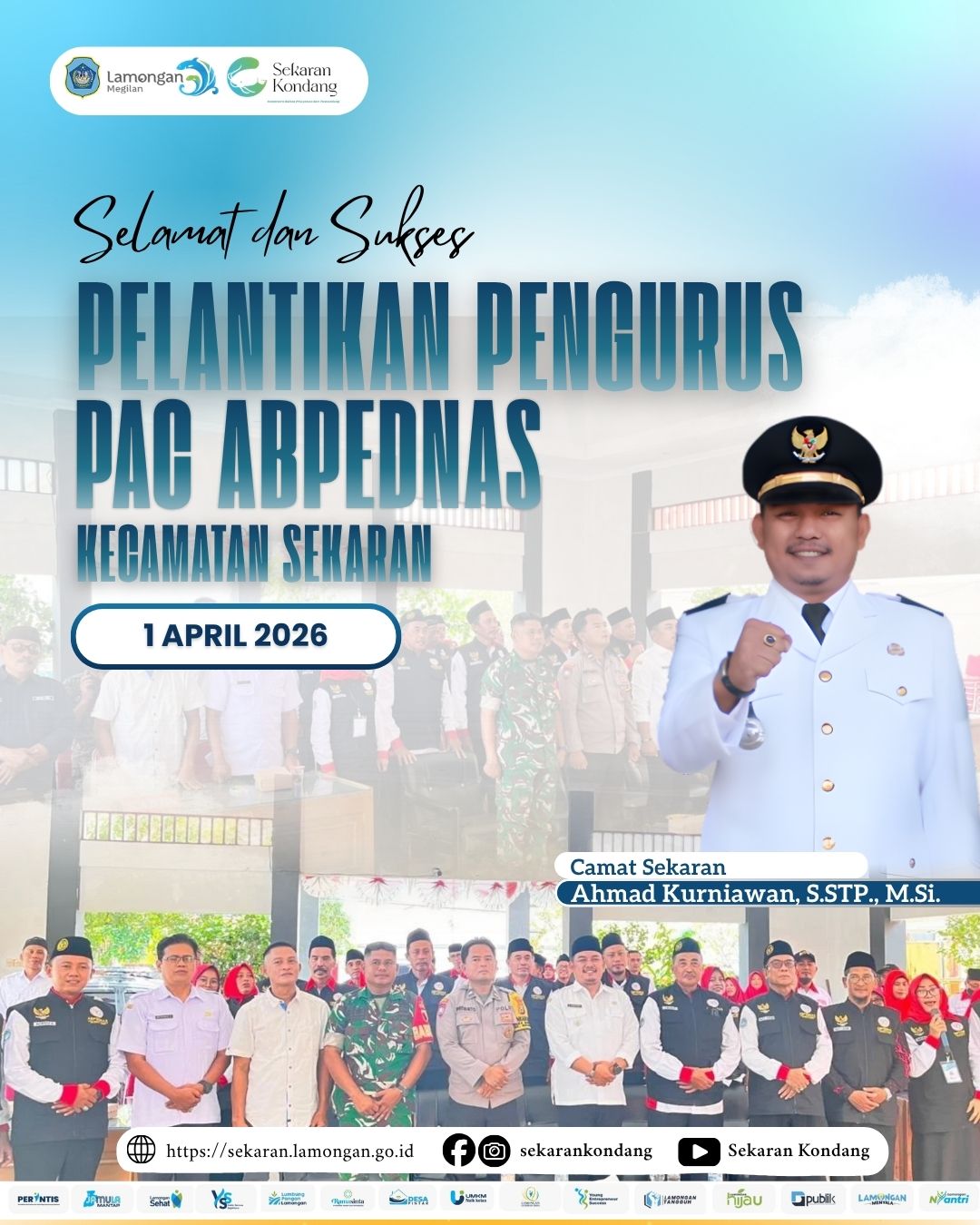 Foto: SELAMAT DAN SUKSES PELANTIKAN PENGURUS PAC ABPEDANAS KECAMATAN SEKARAN APRIL 2026
