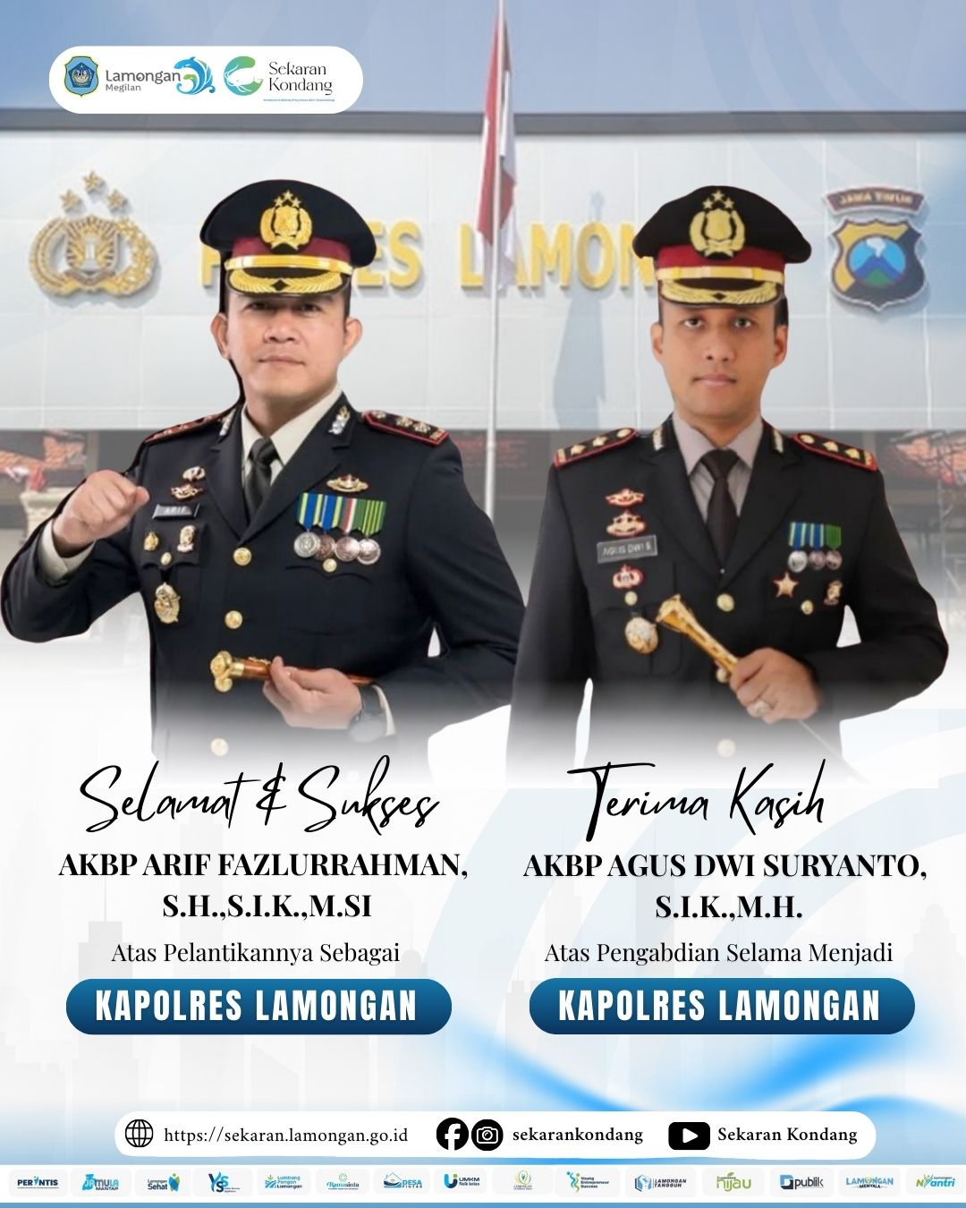 SELAMAT DAN SUKSES ATAS DILANTIKNYA KAPOLRES LAMONGAN JANUARI 2026