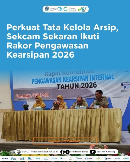 Foto: Perkuat Tata Kelola Arsip, Sekcam Sekaran Ikuti Rakor Pengawasan Kearsipan 2026