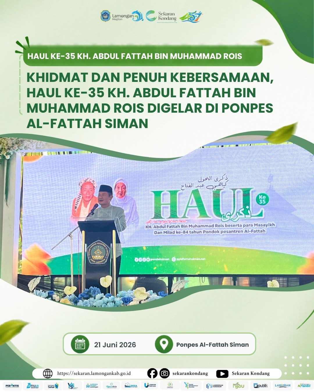 Foto: HAUL KE-35 KH. ABDUL FATTAH BIN MUHAMMAD ROIS DIGELAR DI PONPES AL-FATTAH SIMAN