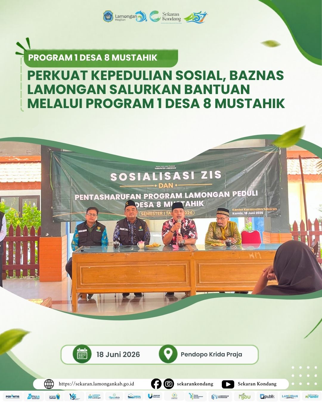 Foto: BAZNAS LAMONGAN SALURKAN BANTUAN MELALUI PROGRAM 1 DESA 8 MUSTAHIK