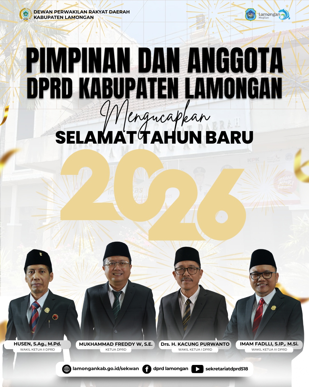 Foto: PIMPINAN DAN ANGGOTA DPRD KABUPATEN LAMONGAN SAMPAIKAN UCAPAN SELAMAT TAHUN BARU 2026