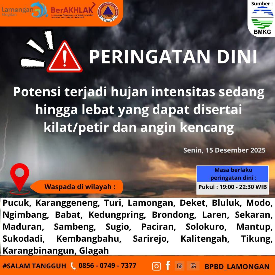 Foto: WASPADA CUACA HUJAN EKSTRIM CATAT TANGGALNYA