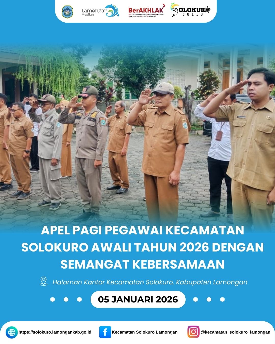 Foto: APEL PAGI PEGAWAI KECAMATAN SOLOKURO AWALI TAHUN 2026 DENGAN SEMANGAT KEBERSAMAAN