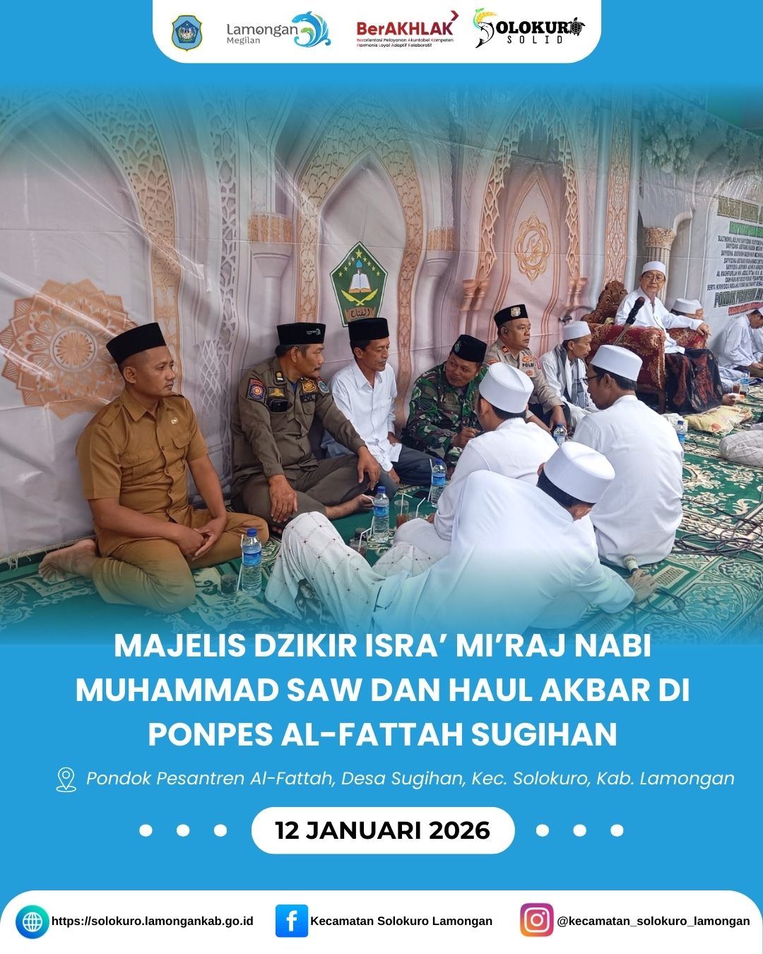 Foto: MAJELIS DZIKIR ISRA’ MI’RAJ NABI MUHAMMAD SAW DAN HAUL AKBAR DI PONPES AL-FATTAH SUGIHAN