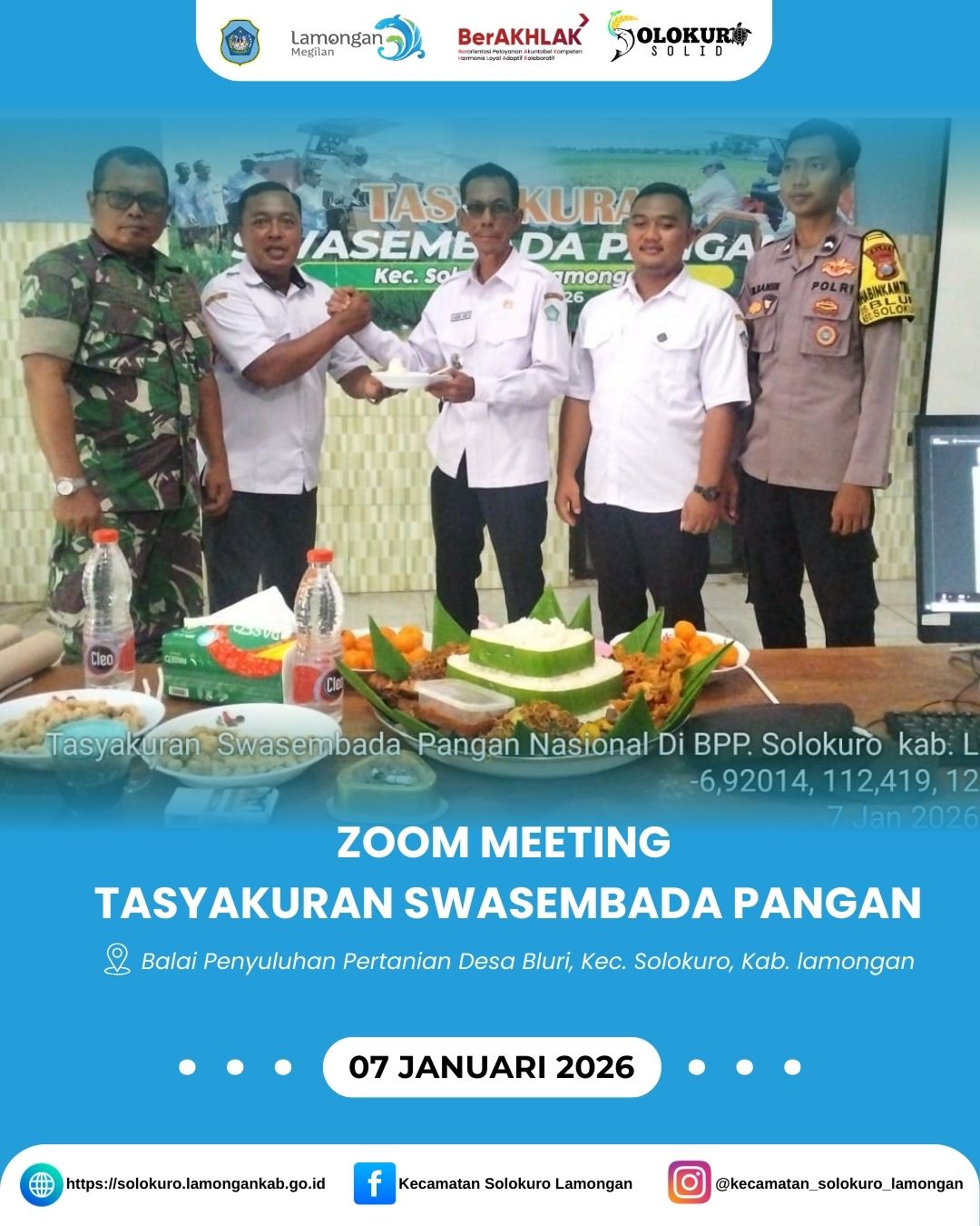 Foto: ZOOM MEETING TASYAKURAN SWASEMBADA PANGAN