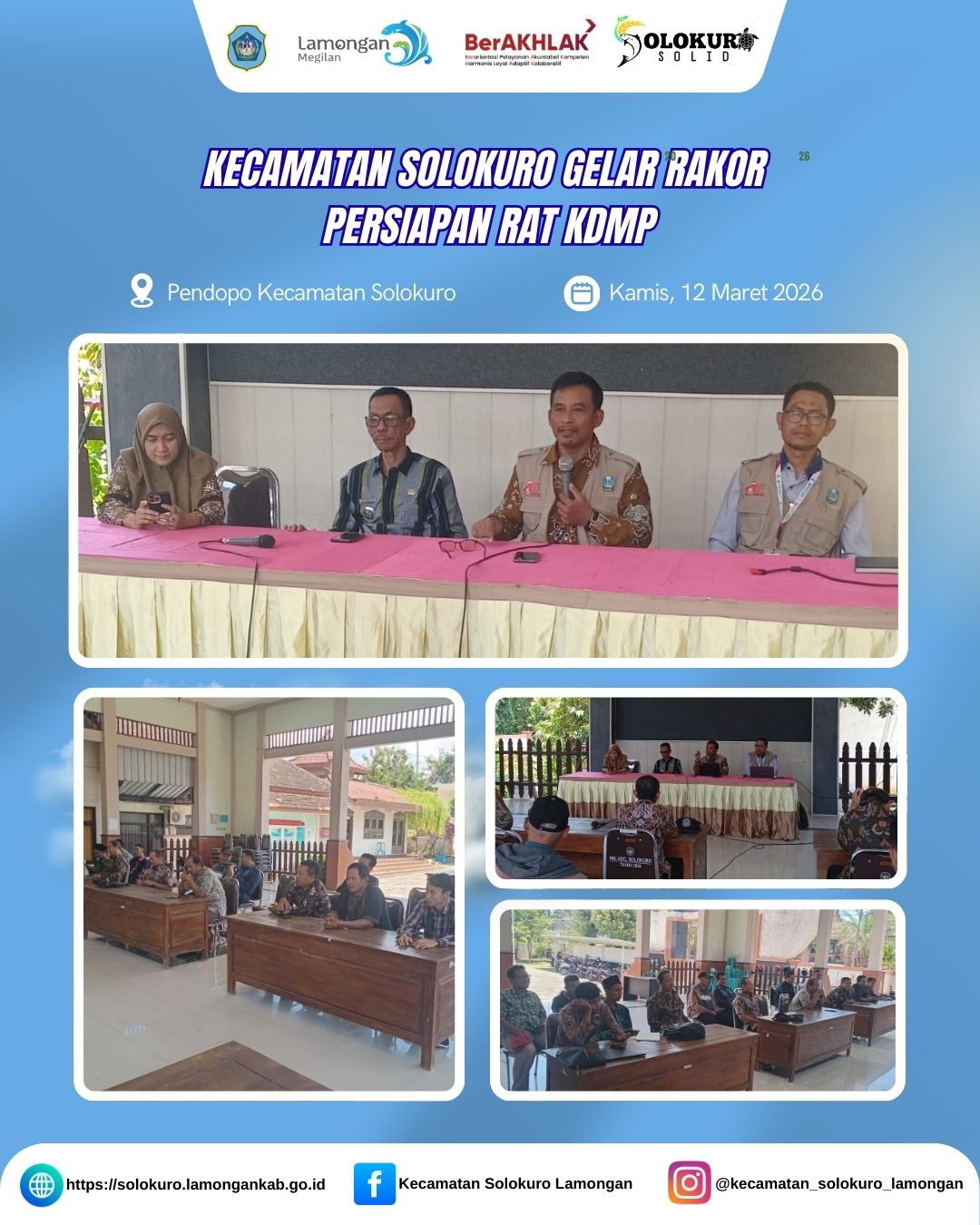 Foto: KECAMATAN SOLOKURO GELAR RAKOR PERSIAPAN RAT KDMP