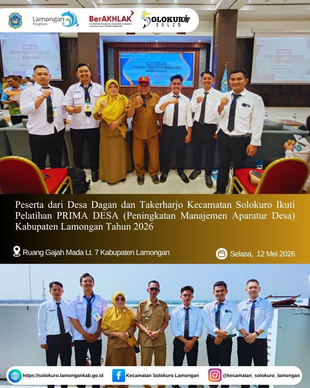 Foto: PESERTA DARI DESA DAGAN DAN TAKERHARJO KECAMATAN SOLOKURO IKUTI PELATIHAN PRIMA DESA KABUPATEN LAMONGAN TAHUN 2026