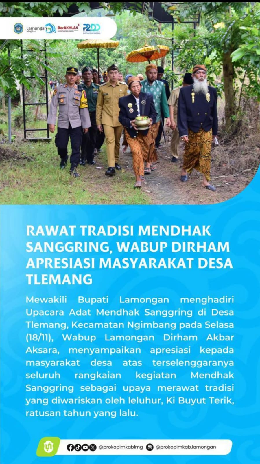 Foto: TRADISI MENDHAK SANGGRING DIHADIRI WABUB LAMONGAN