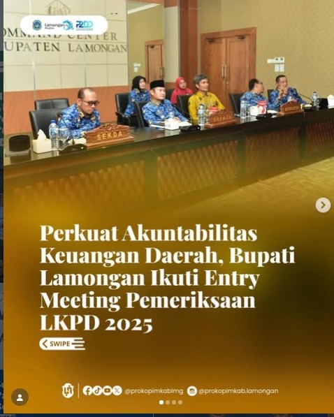 Foto: Perkuat Akuntabilitas Keuangan Daerah, Bupati Lamongan Ikuti Entry Meeting Pemeriksaan LKPD 2025