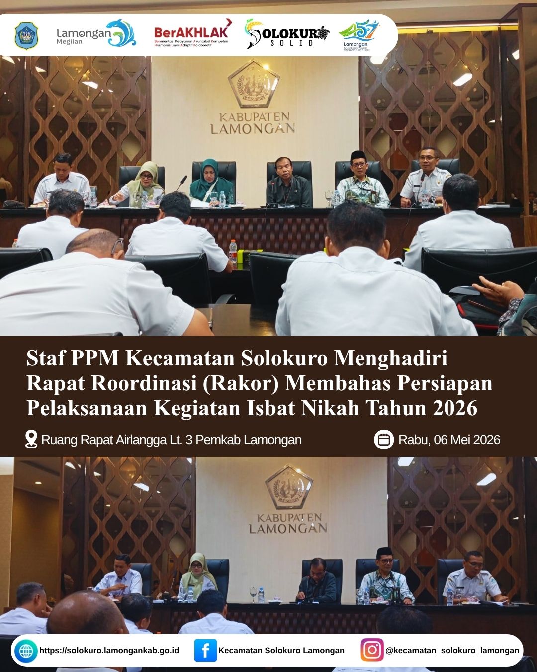 Foto: STAF PPM KECAMATAN SOLOKURO HADIRI RAKOR PERSIAPAN PELAKSANAAN ISBAT NIKAH TAHUN 2026