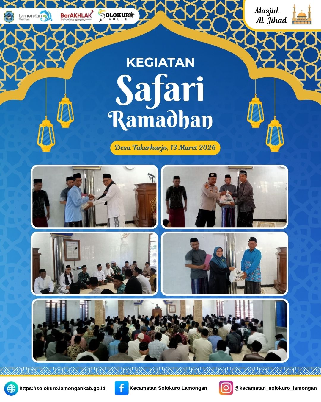 Foto: SAFARI RAMADHAN DI MASJID AL-JIHAD DESA TAKERAN, PERKUAT SILATURAHMI PEMERINTAH DAN MASYARAKAT