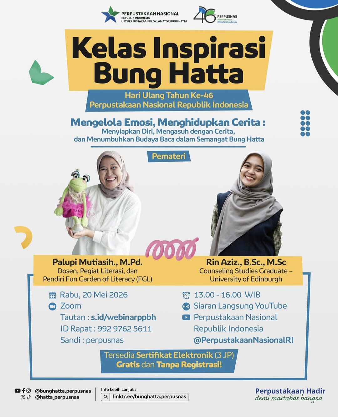 Foto: KELAS INSPIRASI BUNG HATTA | WEBINAR PERPUSTAKAAN NASIONAL RI