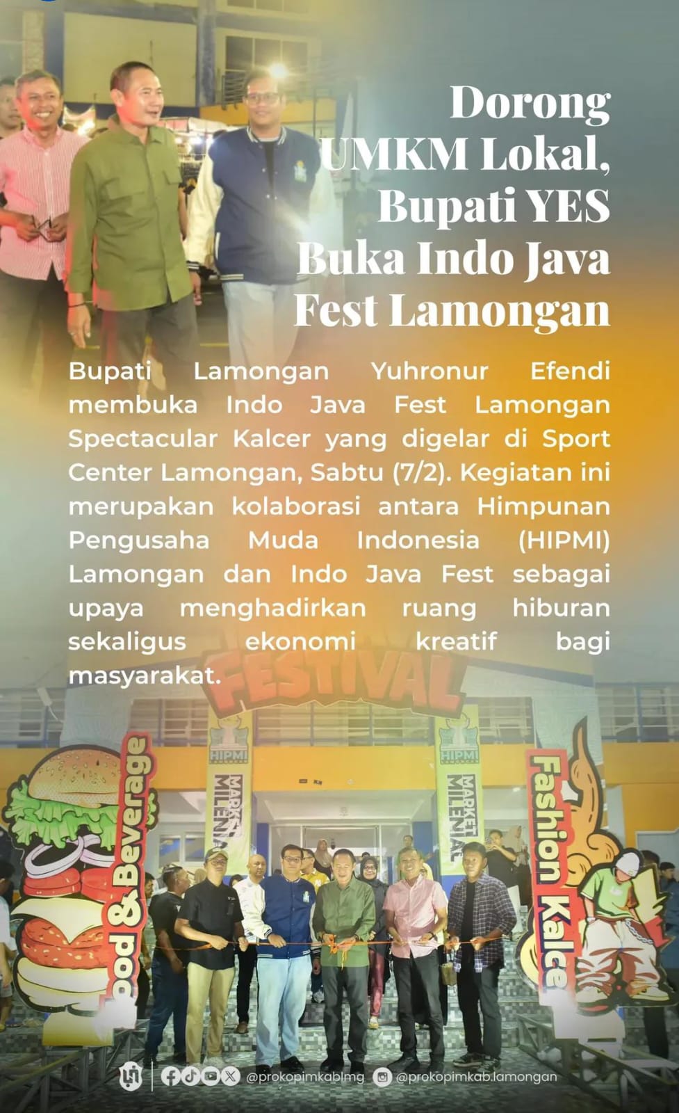 Foto: DORONG UMKM LOKAL, BUPATI YES BUKA INDO JAVA FEST LAMONGAN