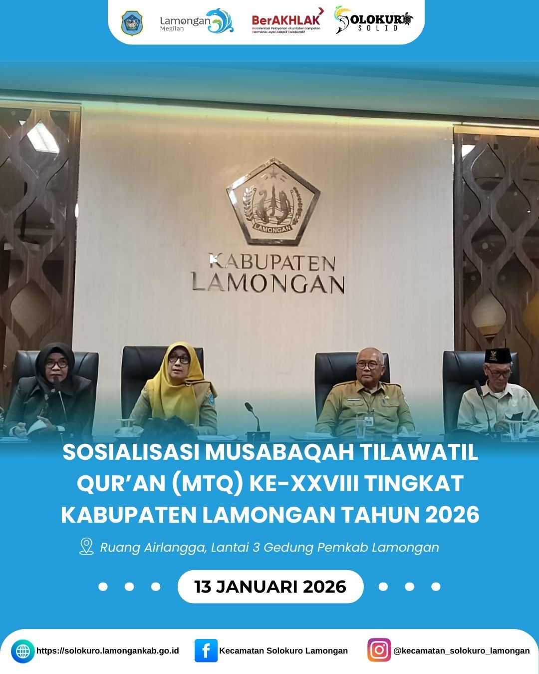 Foto: SOSIALISASI MUSABAQAH TILAWATIL QUR’AN (MTQ) KE-XXVIII TINGKAT KABUPATEN LAMONGAN TAHUN 2026