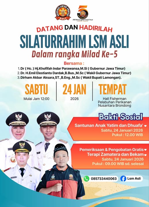 Foto: JADWAL SILATURAHMI LSM ASLI