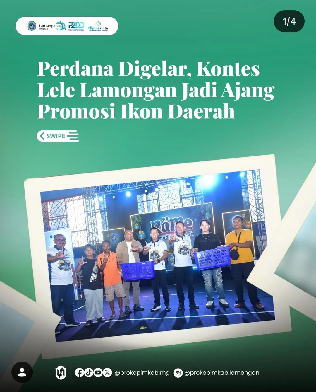 Foto: Perdana digelar, Kontes Lele Lamongan Jadi Ajang Promosi Ikon Daerah