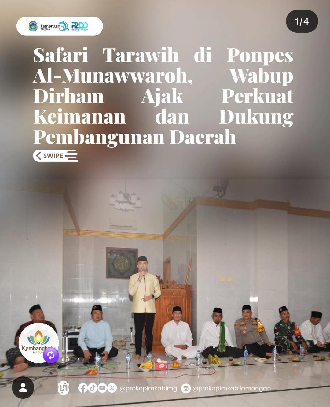 Foto: Safari Tarawih di Ponpes Al-Munawwaroh, Wabup Dirham Ajak Perkuat Keimanan dan Dukung Pembangunan Daerah