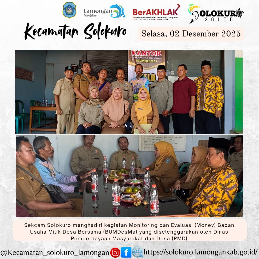 Foto: SEKCAM SOLOKURO HADIRI MONEV BUMDESMA OLEH DINAS PMD