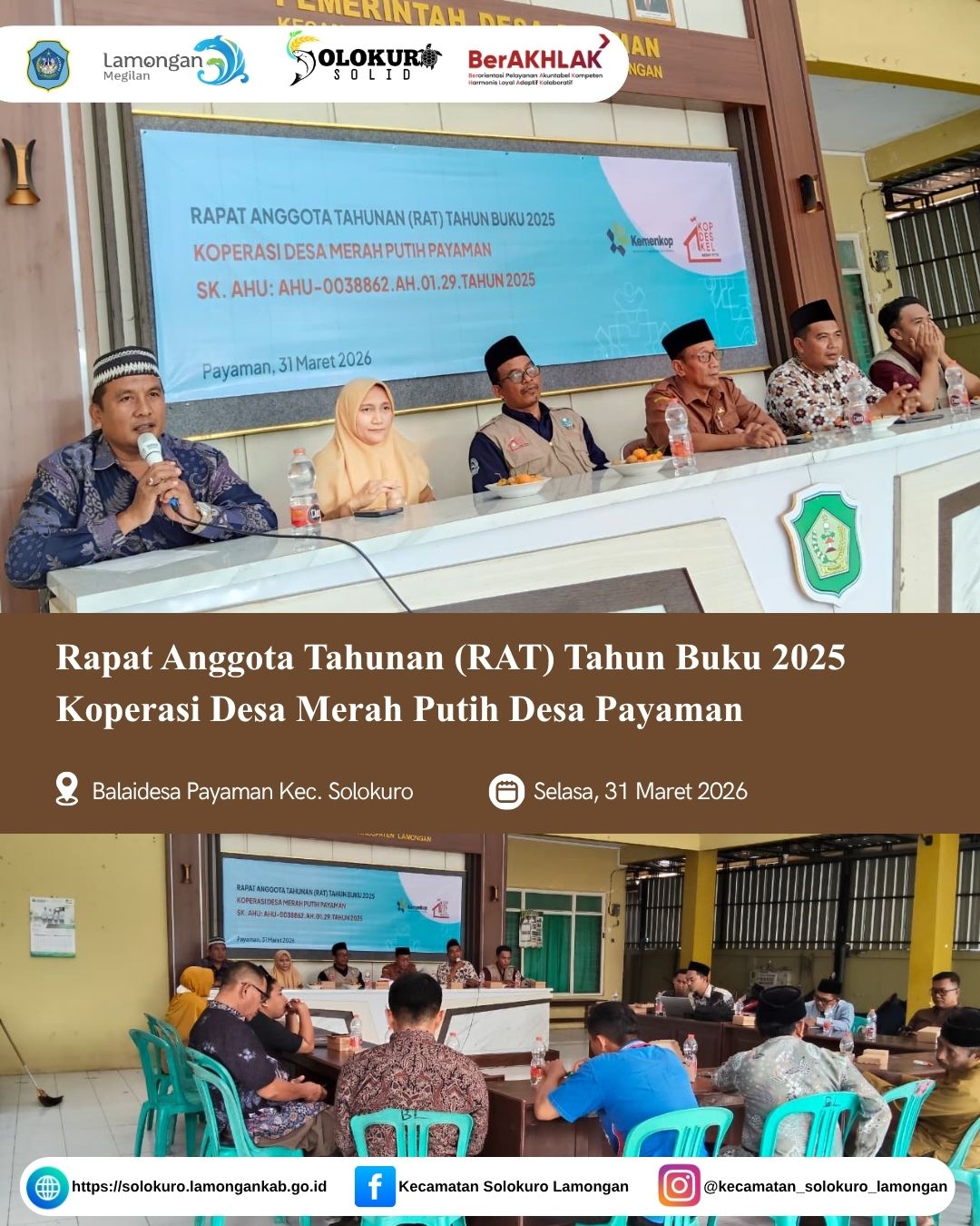 Foto: PELAKSANAAN RAPAT ANGGOTA TAHUNAN (RAT) TAHUN BUKU 2025 KOPERASI DESA MERAH PUTIH DESA PAYAMAN